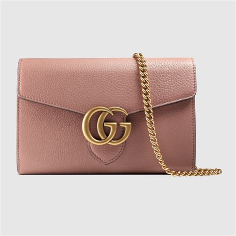 gucci petite marmont wallet on chain pink|Gucci Marmont mini bag wallet.